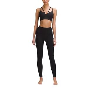 Lululemon Ribbed High Rise Leggings Size 6 Black